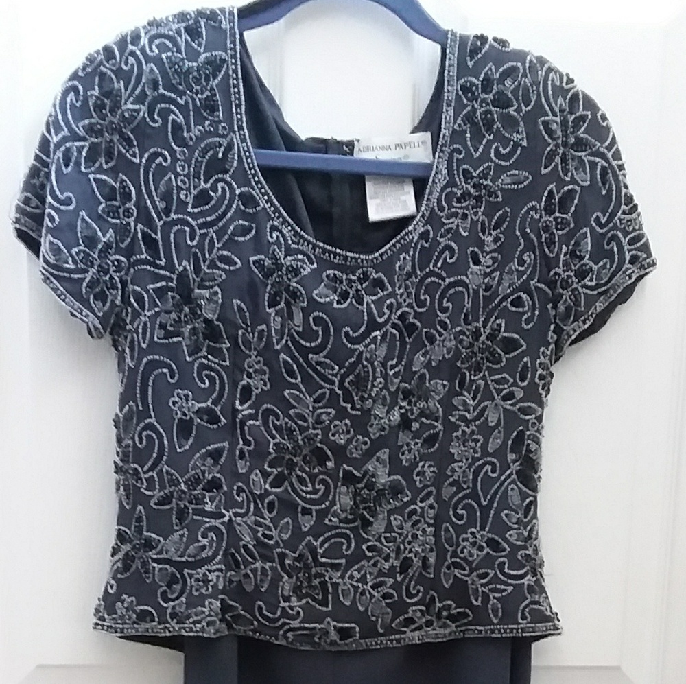 Sequined Adrianna Papell Evening Gown